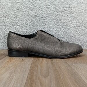 1.STATE Metallic Bronze Loafers Women's Size 10M Slip‎ On Flat Dress Shoes